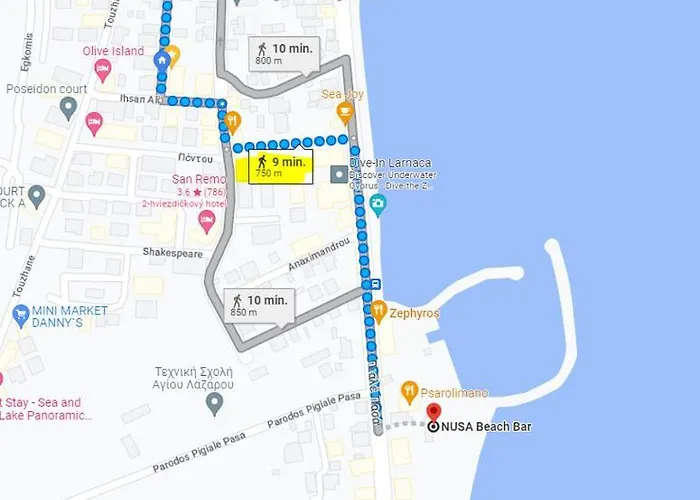 Large Apt 2 Bedrooms Sea View & 2 Balconies Apartmán Larnaca